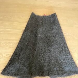 vintage Sybilla noche:  black mohair skirt with silk lining